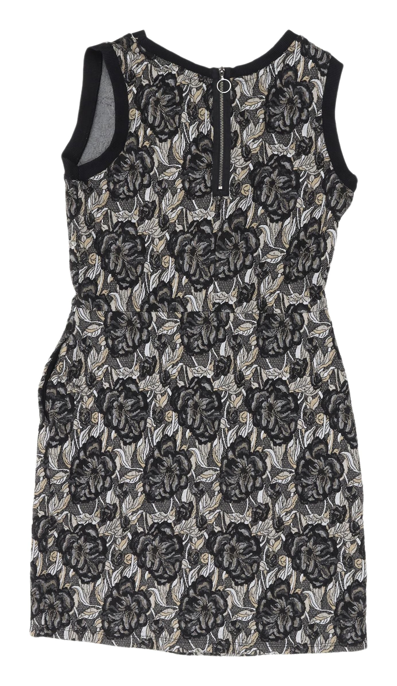 Next Women's Black Floral Sheath Dress, Size 10, Short, Casual