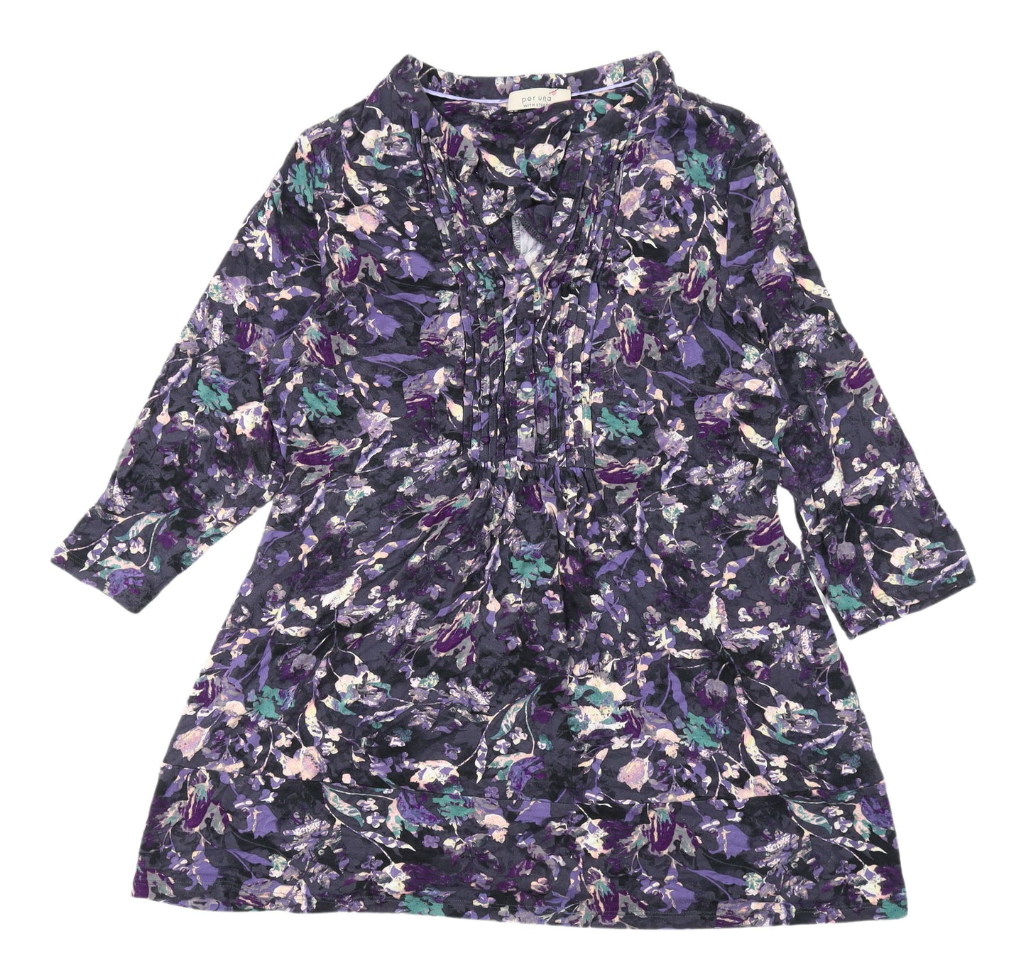 Marks & Spencer Multicoloured Floral Tunic Blouse Size 16