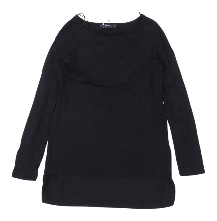 Marks and Spencer Black Blouse - UK 6, Long Sleeve