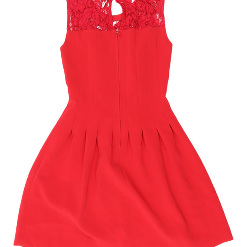 H&M Red Lace A-Line Women's Dress Size 8