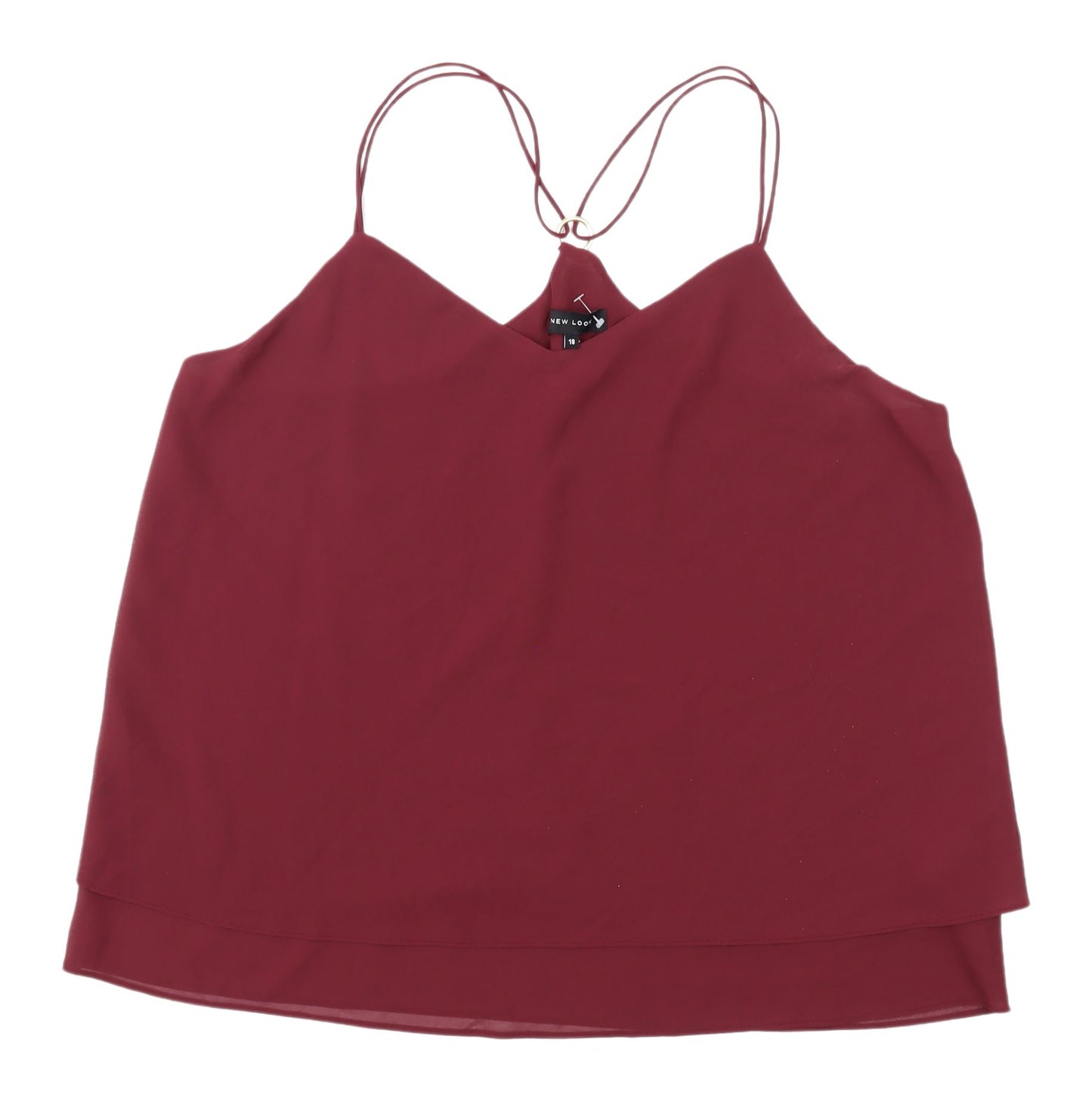 New Look Women's Red Camisole Tank Top Size 18