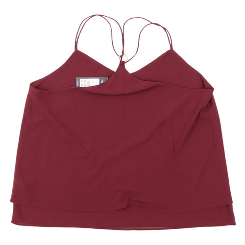 New Look Women's Red Camisole Tank Top Size 18