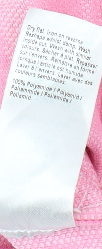 River Island Pink Geometric High Neck Blouse, Size 8