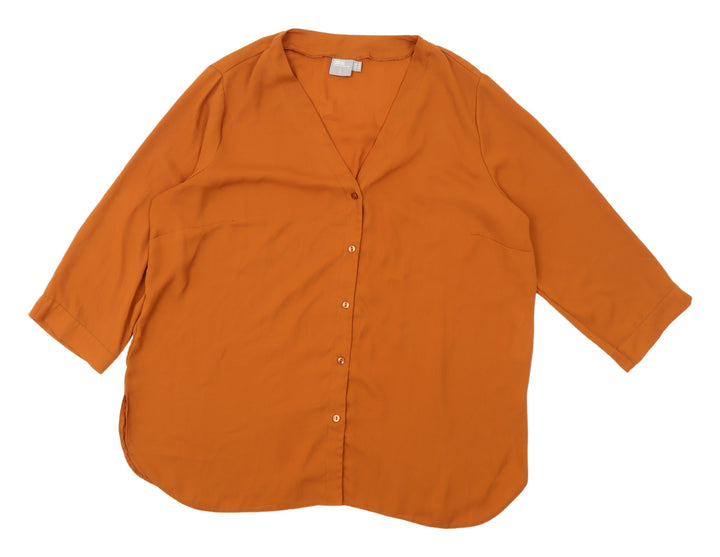 ASOS Orange Button-Up Women's Top, Size 18, Casual