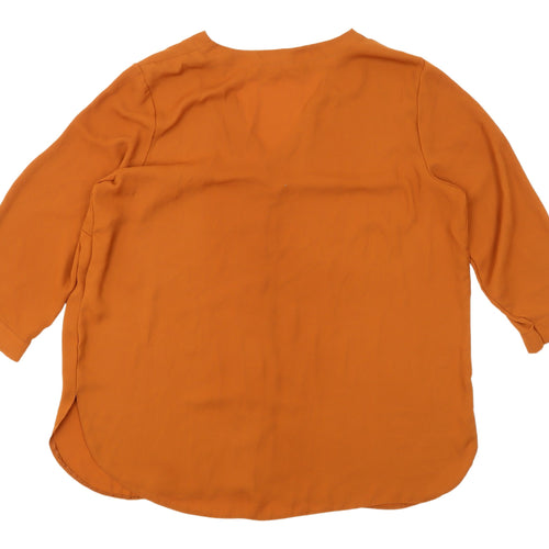 ASOS Orange Button-Up Women's Top, Size 18, Casual