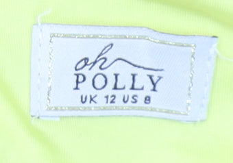 Oh Polly Yellow Slim Fit Women's Tank Top Size 12
