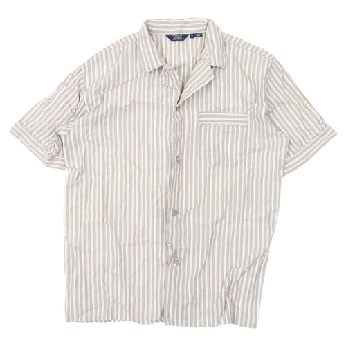 Maine New England Mens Beige Striped Shirt M