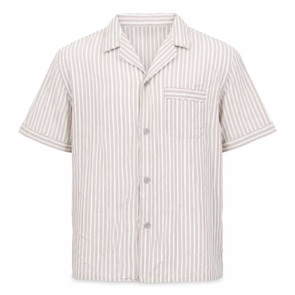 Maine New England Mens Beige Striped Shirt M