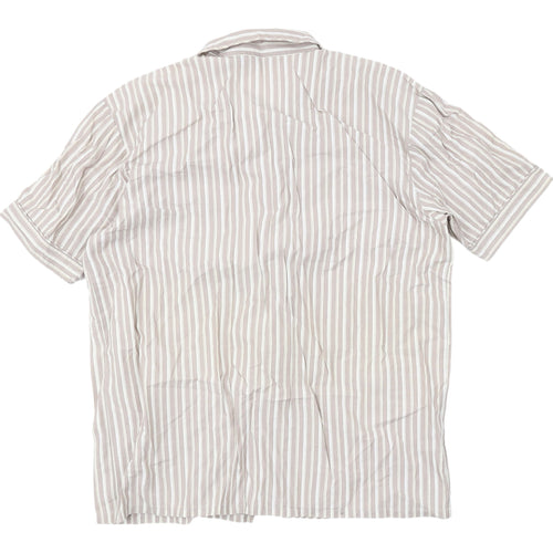 Maine New England Mens Beige Striped Shirt M