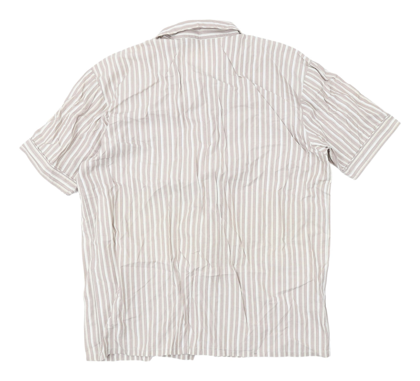 Maine New England Mens Beige Striped Shirt M