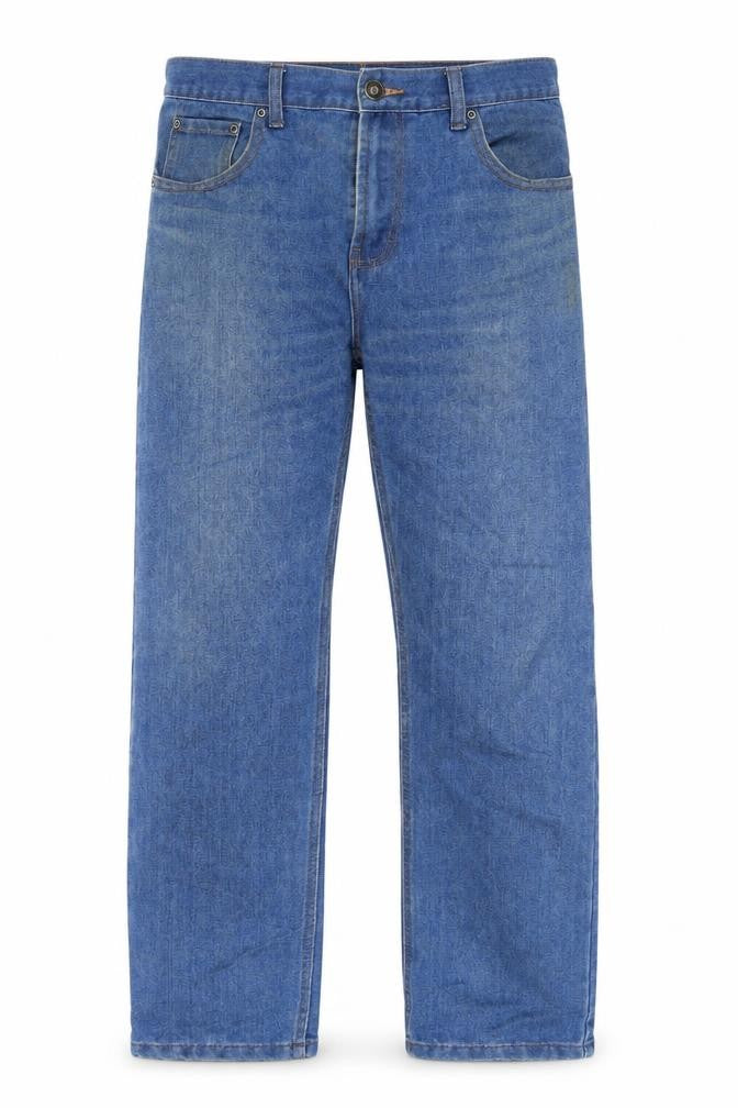 Front view of Denim Co. Blue Straight Jeans -, size M