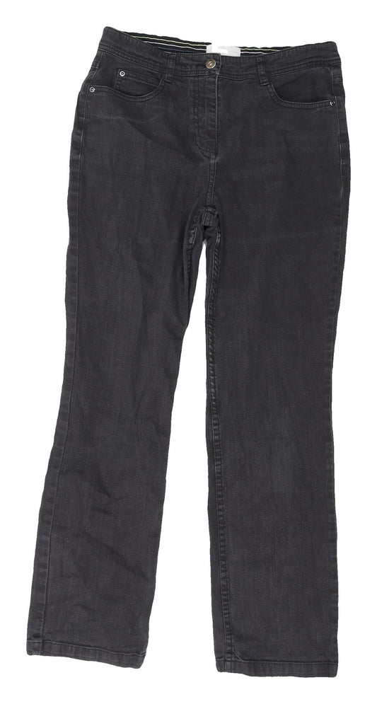 John Lewis Women Black Straight Leg Jeans Size 12