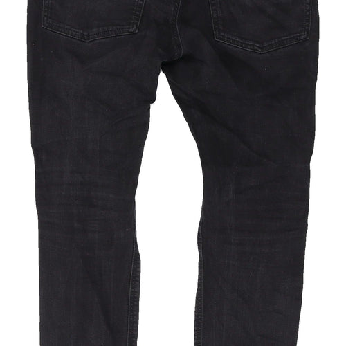 Easy Men's Black Skinny Jeans, Size 30, Flame-Resistant