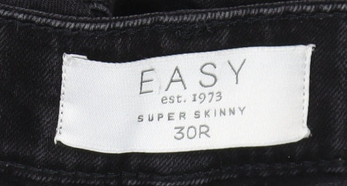 Easy Men's Black Skinny Jeans, Size 30, Flame-Resistant