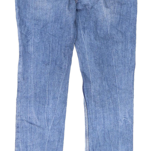 Zara Women's Blue Skinny Jeans Size 8 Distressed