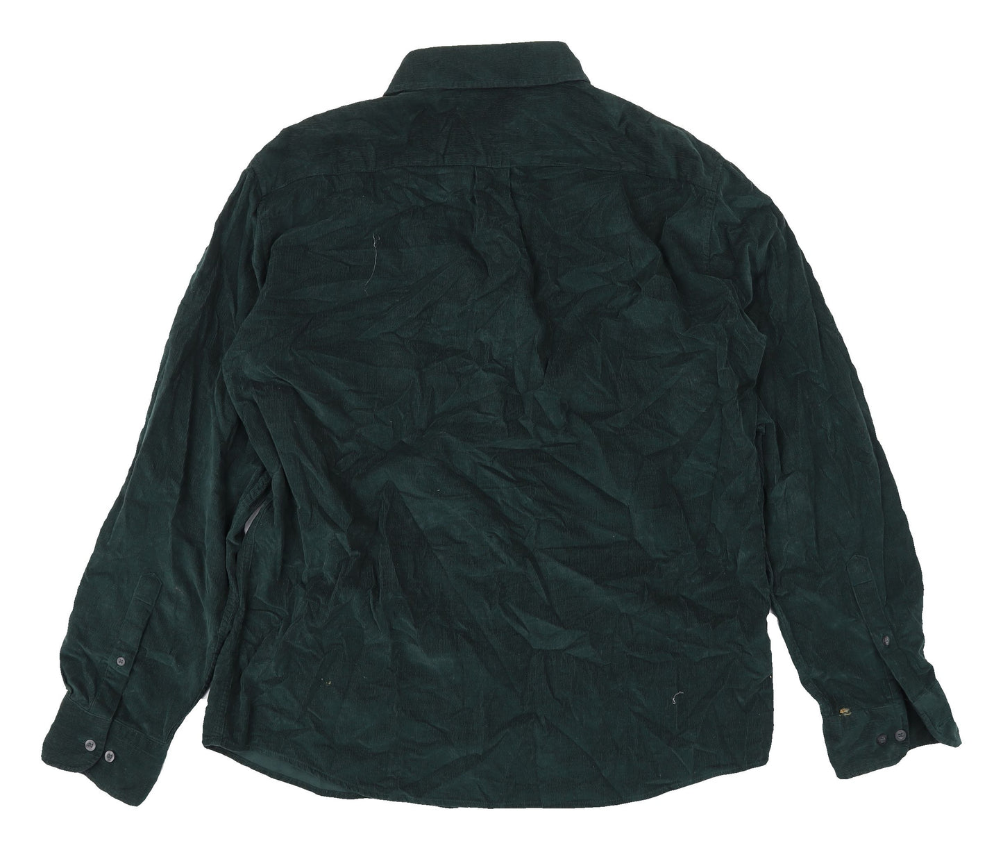 Marks and Spencer Men's Green Corduroy Shirt M