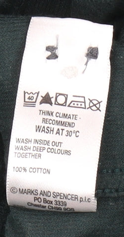 Marks and Spencer Men's Green Corduroy Shirt M