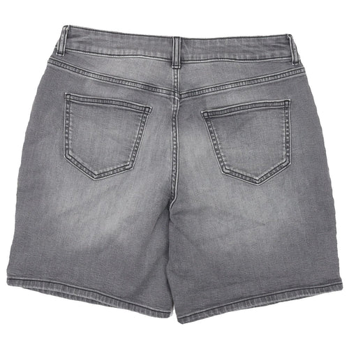 Tu Women's Grey Boyfriend Denim Shorts - Size 12