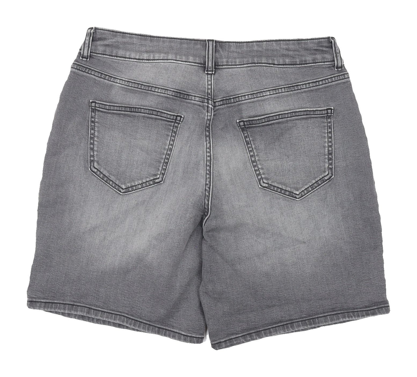 Tu Women's Grey Boyfriend Denim Shorts - Size 12