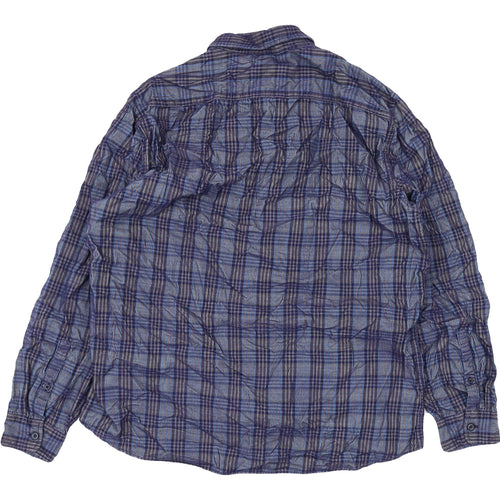 Marks and Spencer Men's Blue Plaid Shirt XL
