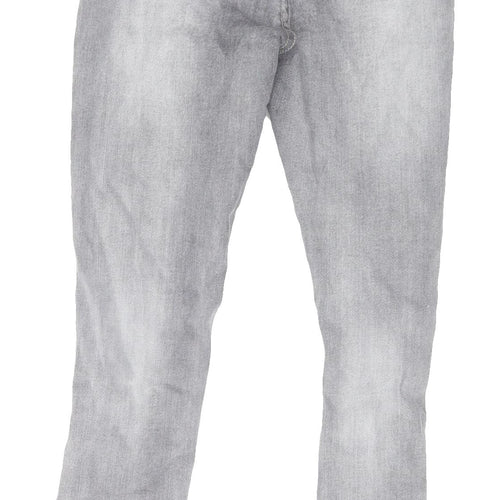 Daysie Women's Grey Skinny Distressed Jeans, Size 8