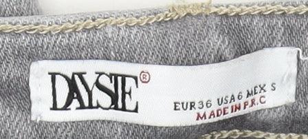 Daysie Women's Grey Skinny Distressed Jeans, Size 8
