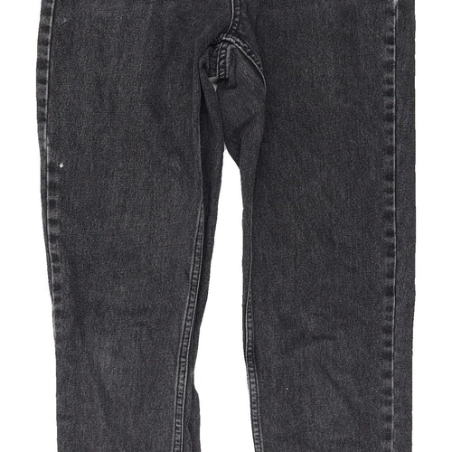 Topshop Women's Black Straight Jeans