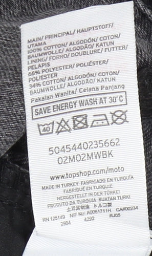 Topshop Women's Black Straight Jeans
