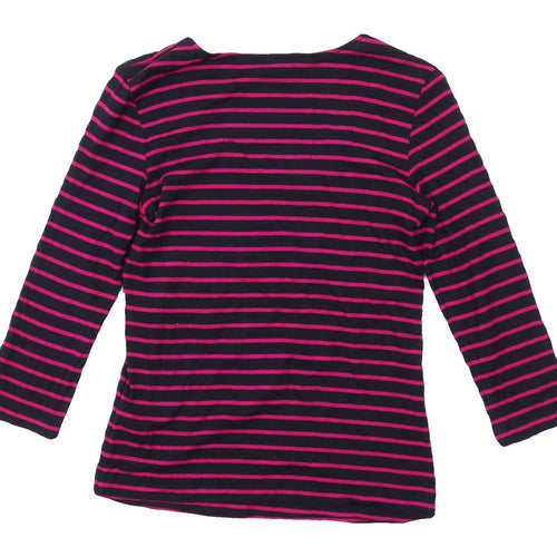 Hobbs Women's Multicoloured Striped 3/4 Sleeve T-Shirt