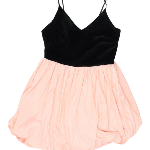 MRP Women's Black Pink Bubble Hem Party Dress Size 12