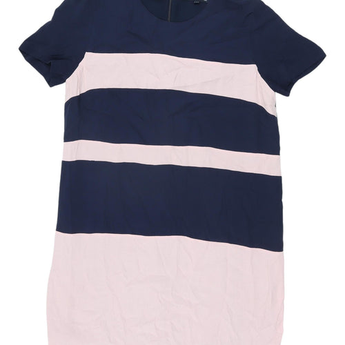 French Connection Women’s Multicoloured Striped Shift Dress - Size 12