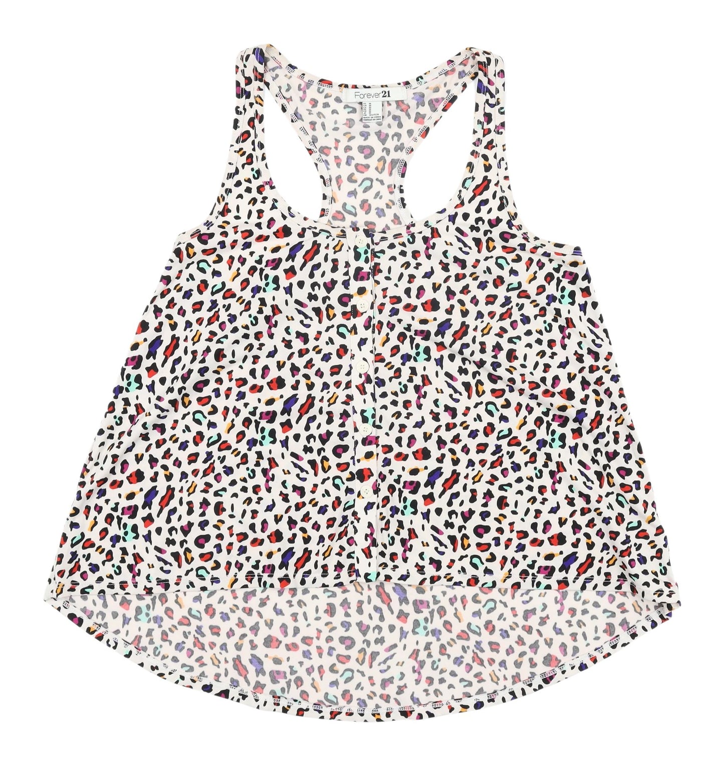 Forever 21 Multicoloured Animal Print Tank Top M
