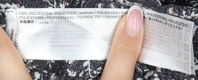 MNG Women's Black A-Line Balloon Sleeve Dress S