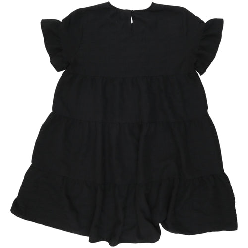 Lishly Women's Black XL Swing Dress - Ruffle Accent