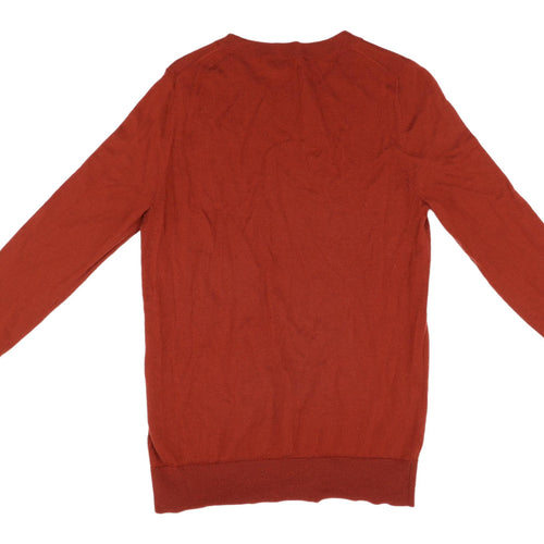 Hobbs Men's Classic Red Merino Wool Pullover, Size M