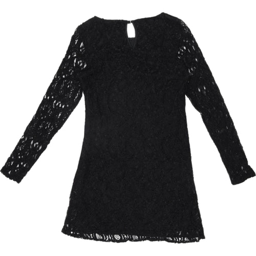 Glamorous Women's Black Lace Mini Shift Dress, Size S