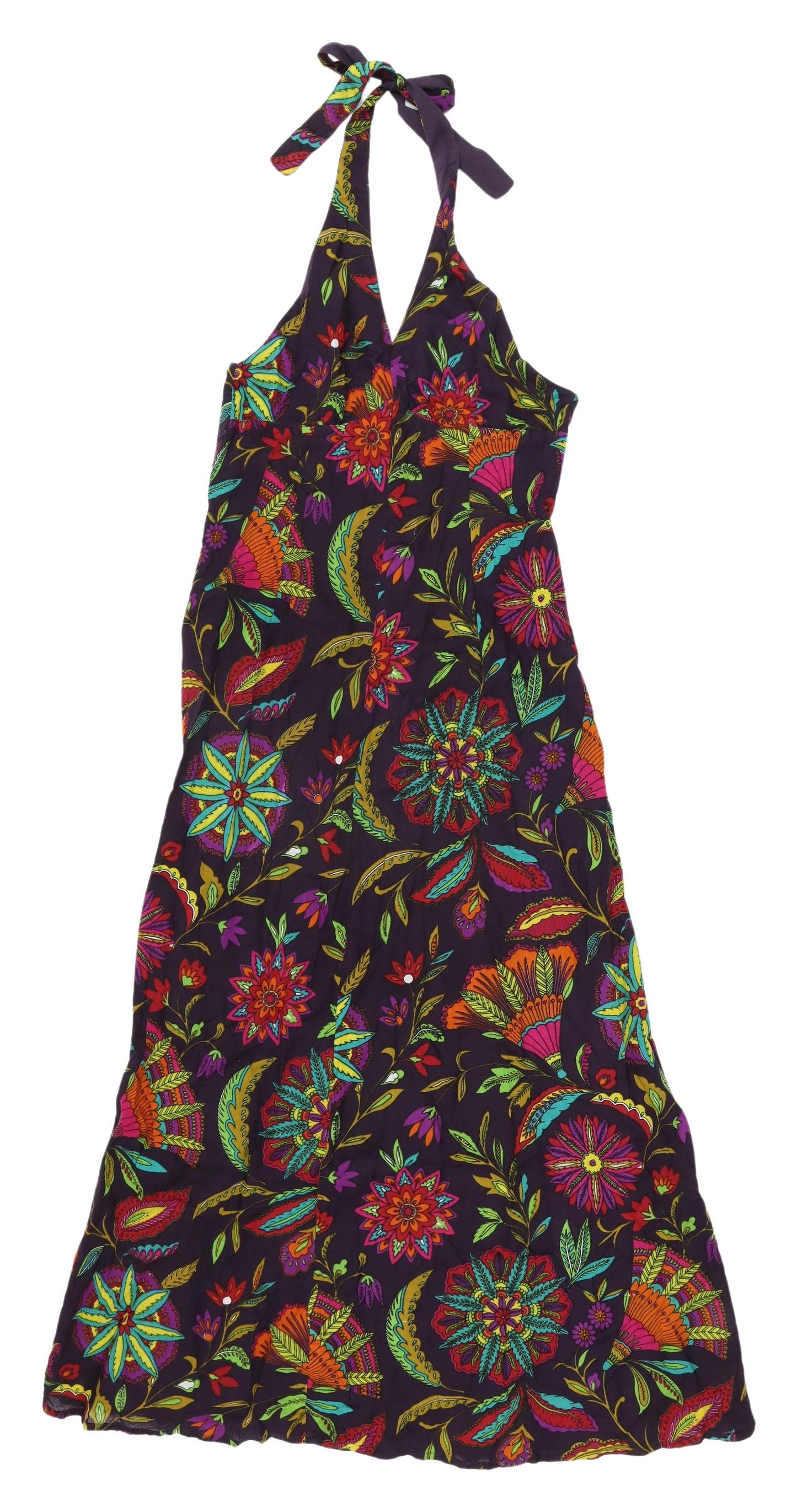 La Fiancée du Mekong Floral Halter Dress M