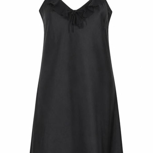 Morgan Taylor Women's Black Chemise XL Sleeveless Ruffle