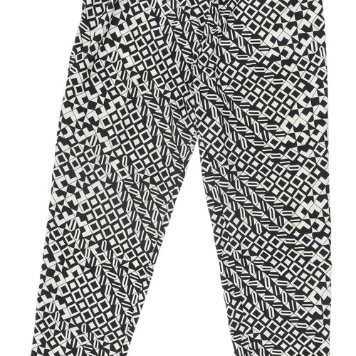 ASOS Women's Black & White Geometric Joggers, Size 6
