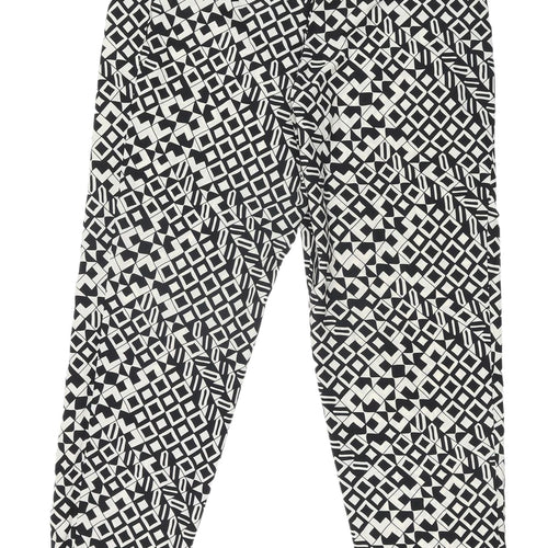 ASOS Women's Black & White Geometric Joggers, Size 6