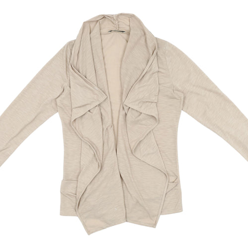 Oasis Women's Beige Coatigan, Size S, Relaxed Fit Casual Long