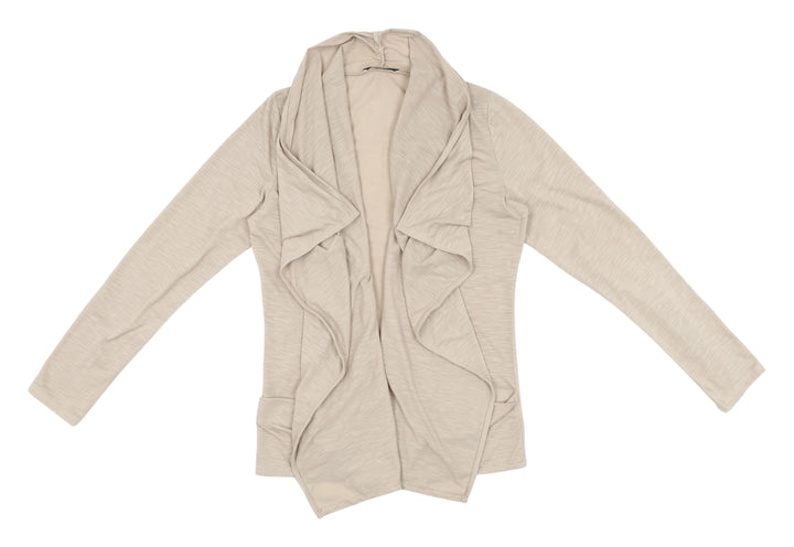 Oasis Women's Beige Coatigan, Size S, Relaxed Fit Casual Long