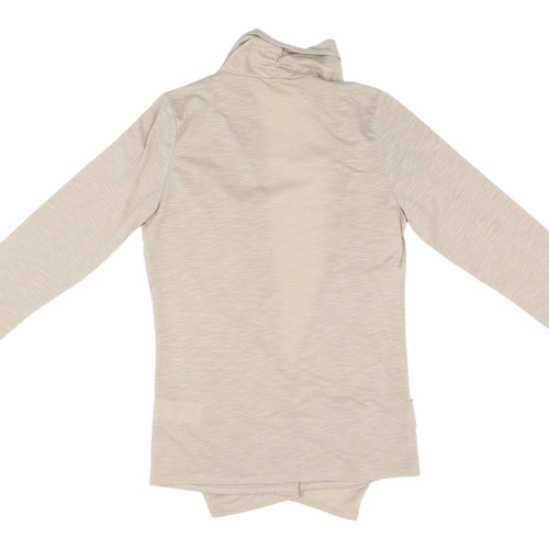 Oasis Women's Beige Coatigan, Size S, Relaxed Fit Casual Long