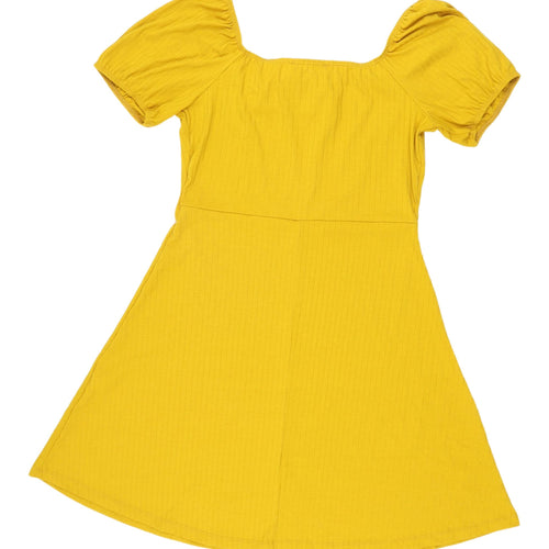 New Look Women's Yellow A-Line Dress Size 14