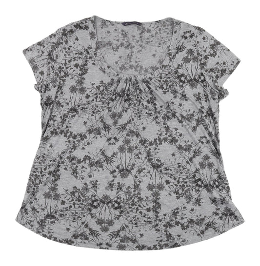 Marks and Spencer Women’s Grey Floral T-Shirt