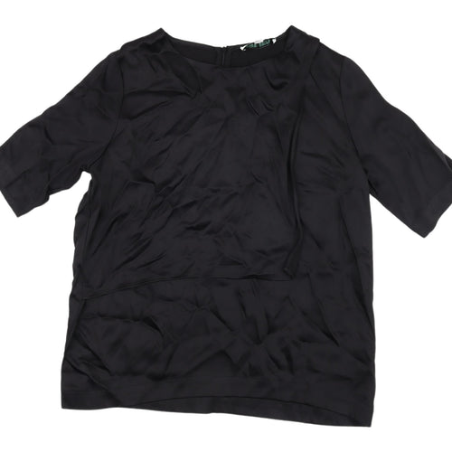 Carolyn Donnelly Black Women's Round Neck Top, Size 16