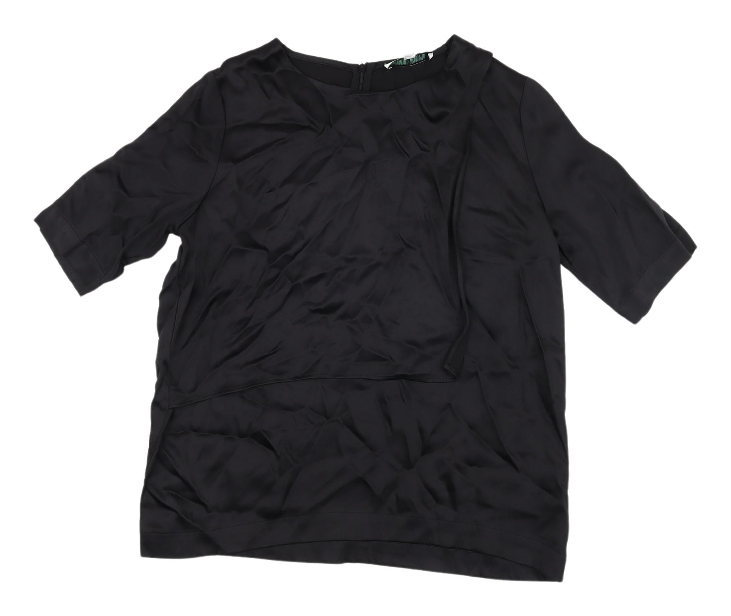 Carolyn Donnelly Black Women's Round Neck Top, Size 16