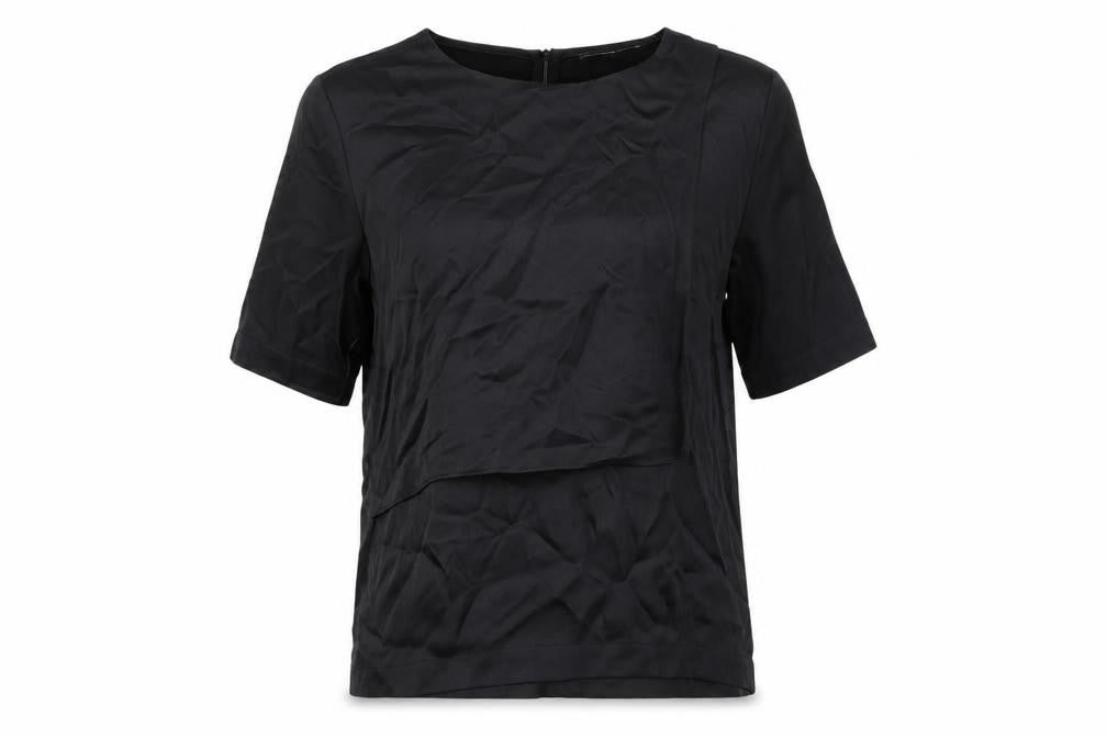 Carolyn Donnelly Black Women's Round Neck Top, Size 16