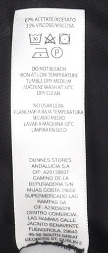 Carolyn Donnelly Black Women's Round Neck Top, Size 16