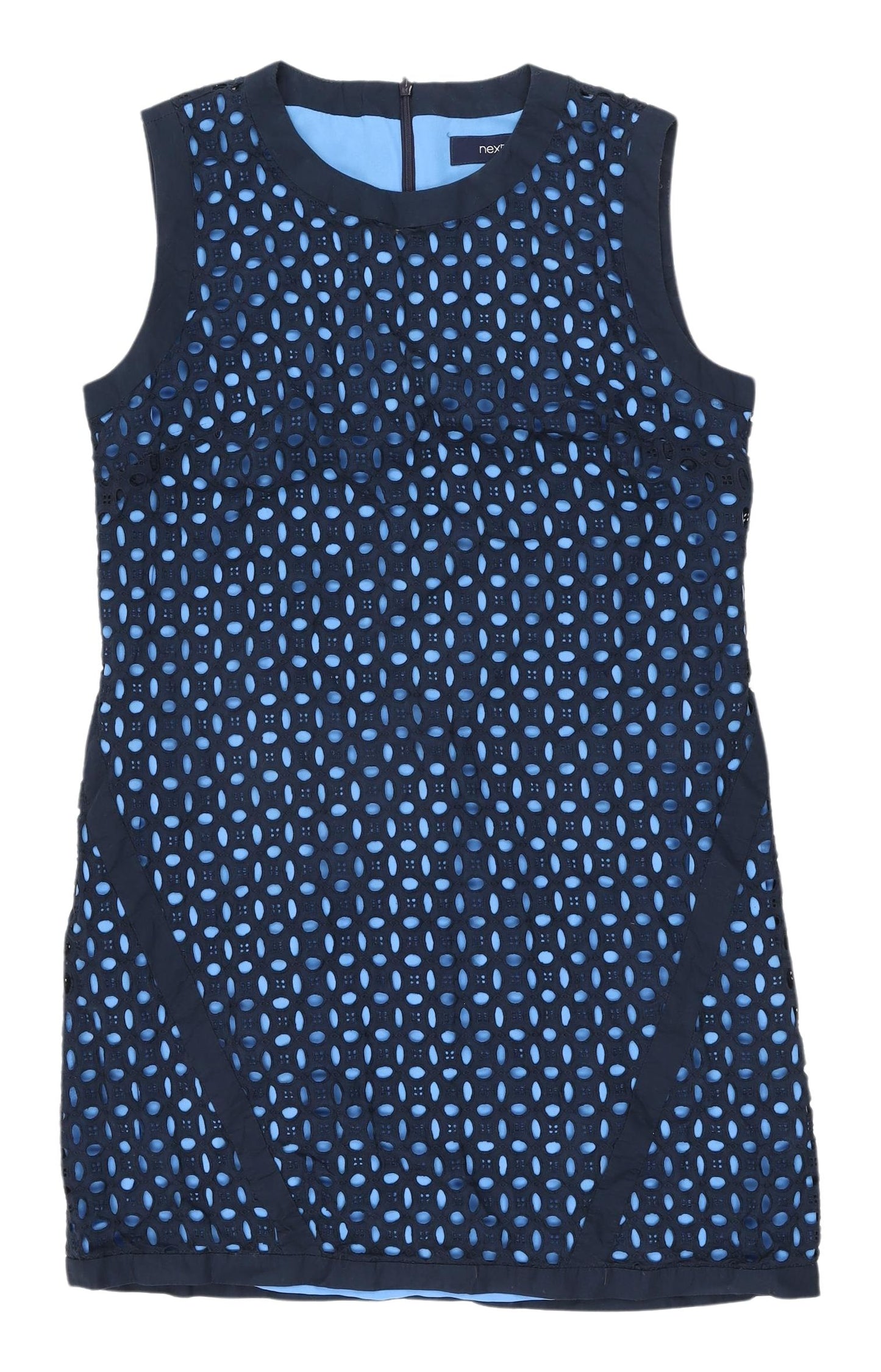 Next Women's Blue Sleeveless Shift Dress Size 14